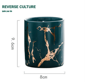 Ceramic Green.Scented Candles.Soy wax