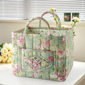 Portable Floral Fabric Storage Basket