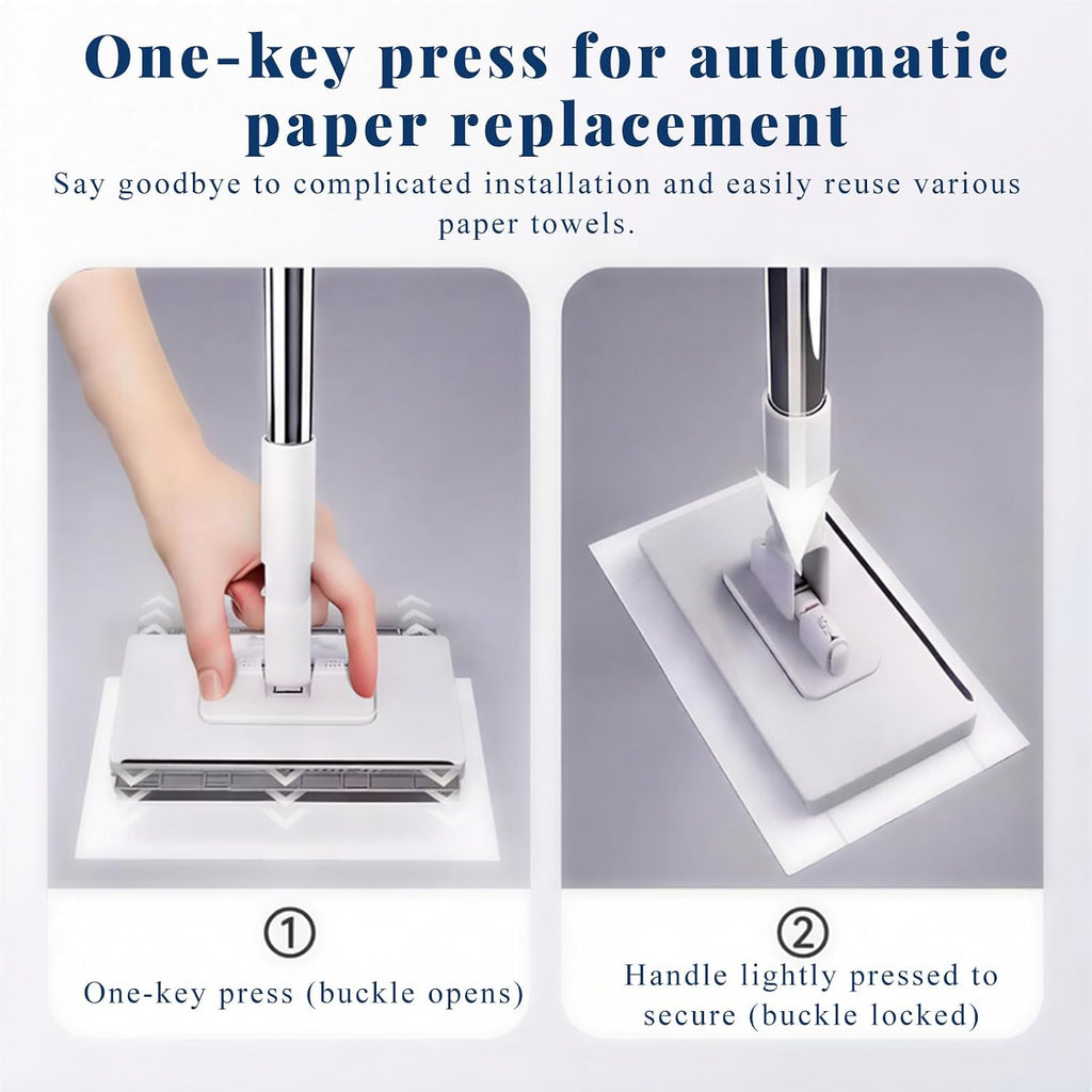 100cm Zero Touch Mini Mop with Hands-Free Cloth Change Set