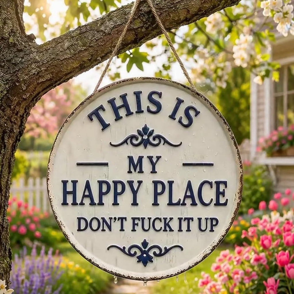 Funny Garden Metal Sign