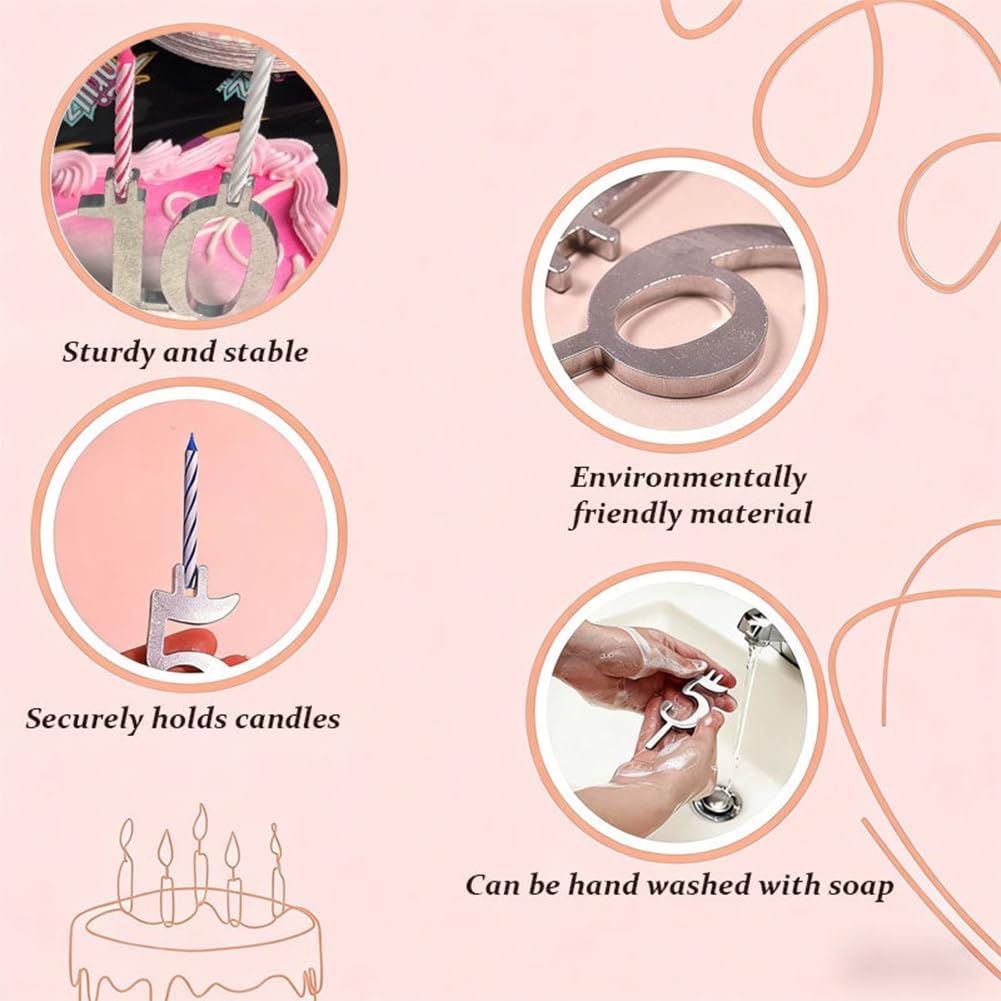 Reusable Number Candle Holder Set-(2SETS)
