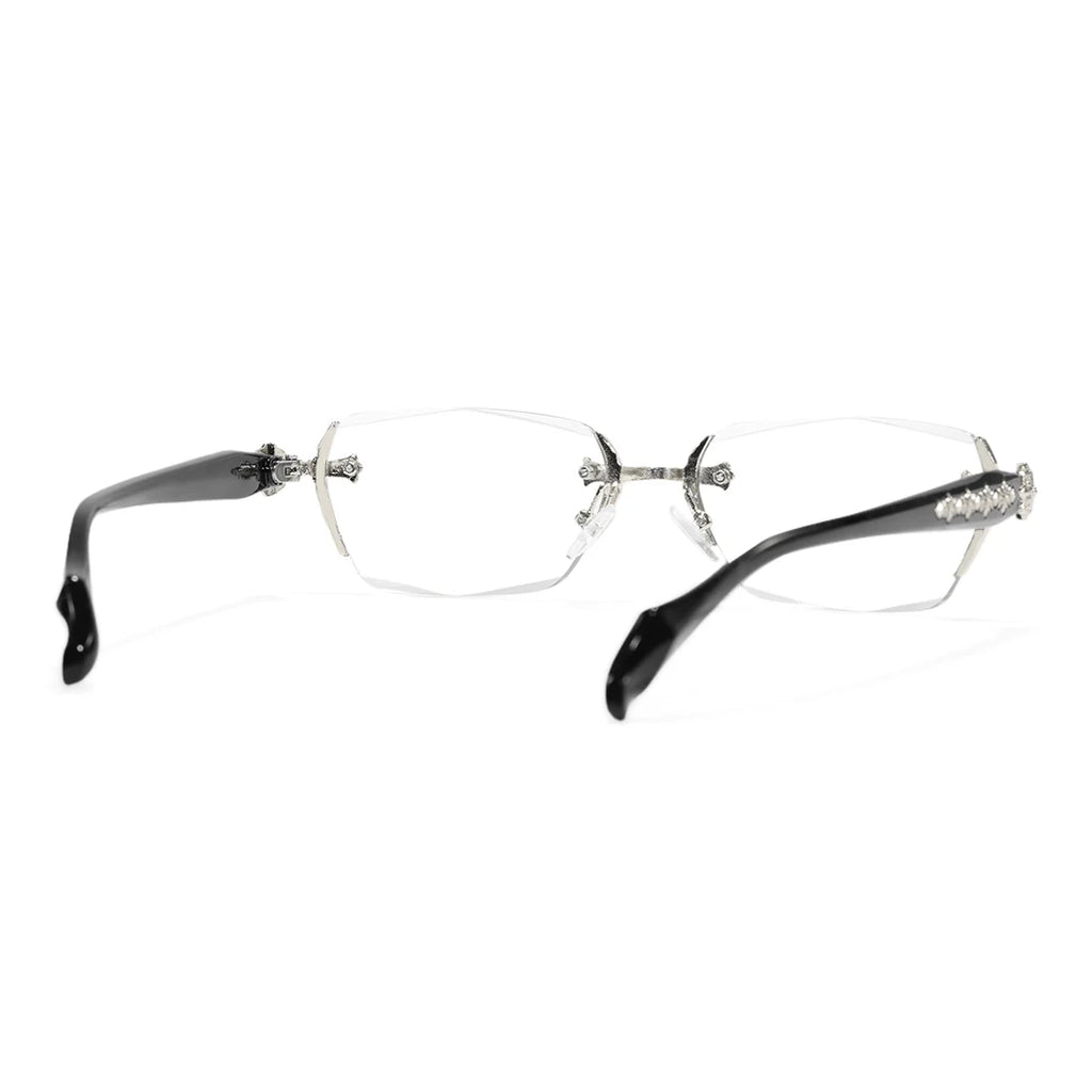 Rimless Metal Anti-Blue Light Reading Glasses 2 Pcs