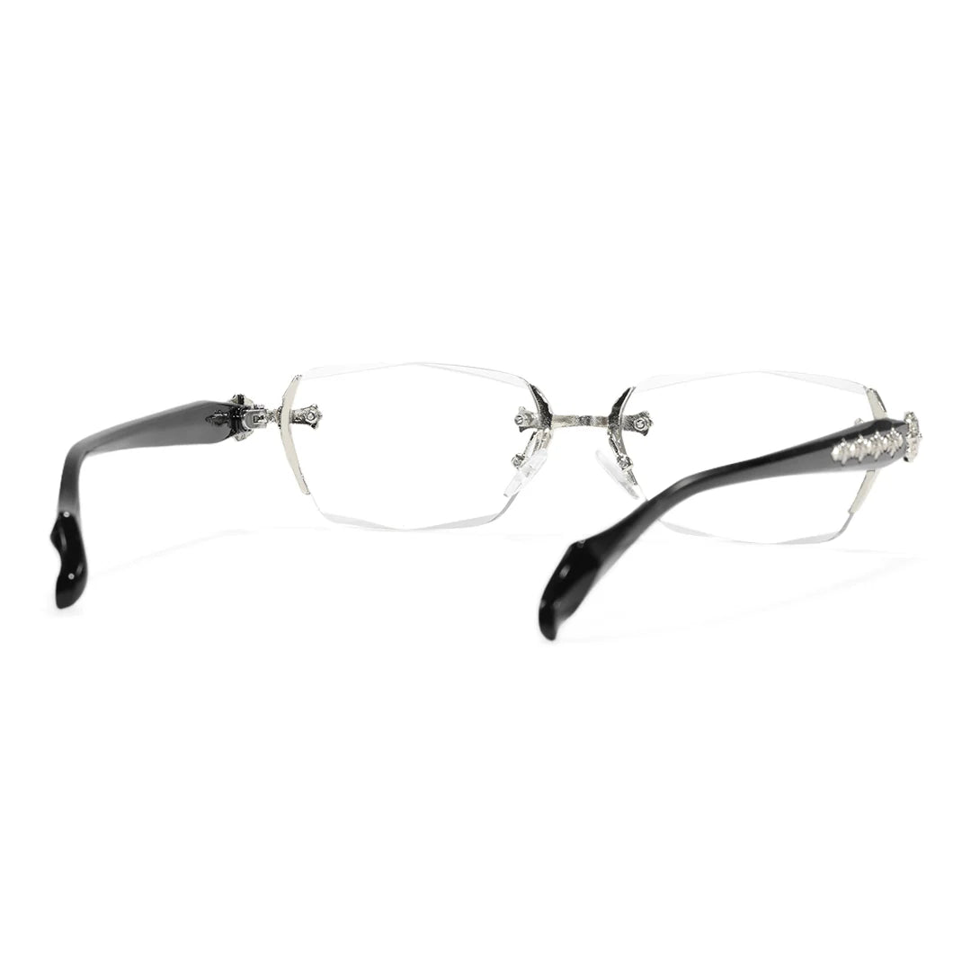 Rimless Metal Anti-Blue Light Reading Glasses 2 Pcs
