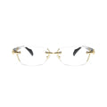 Rimless Metal Anti-Blue Light Reading Glasses 2 Pcs