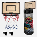 🏀 Dual-Function Hook & Loop Overdoor Laundry Hoop