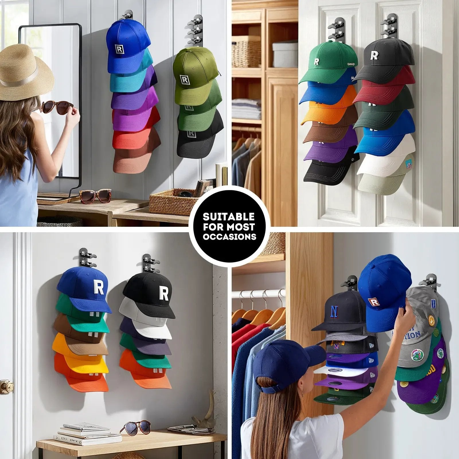 🎁Buy 1 Get 1 Free🎁Hat Hook for Wall 2 Pack Hat Organizer