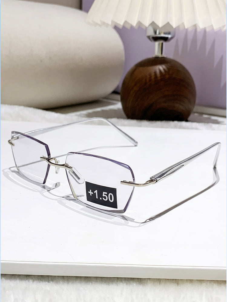 Rimless Transition Photochromic Reading Glasses 2 Pack