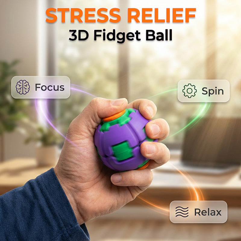 2 PCS-3D Printed Fidget Ball – Liquid Flow Motion 🌀✨🤖💧